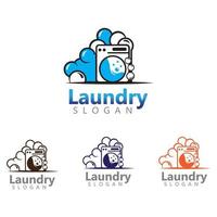 Laundry machine logo for business illustration template design vector