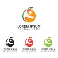 Orange Fruit logo design concept vector, Orange logo template vector