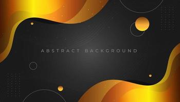 Dark background with golden color waves vector