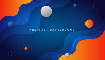 Gradient geometric fluid shapes background vector