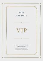 Luxury golden vector invitation card template