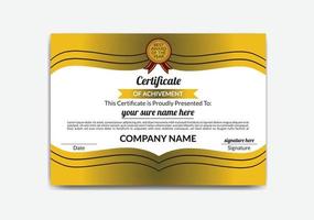Modern, Creative, Eye catching and Professional Landscape Certificate of appreciation Flyer Template Design with colorful shape vector