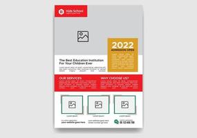 Colorful Education, Teaching, Admission and Learning Flyer Template Design Rectangle Layout Vector