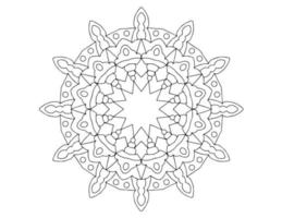 diseño de arte mandala en blanco y negro, real, vendimia vector