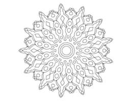 arte mandala, blanco y negro, diseño real, arte de la página para colorear, vintage vector