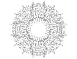 arte mandala, blanco y negro, diseño real, arte de la página para colorear, vintage vector