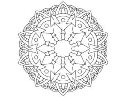 mandala art design black and white, royal, vintage vector