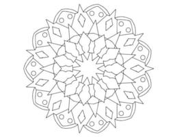 diseño de arte mandala en blanco y negro, real, vendimia vector