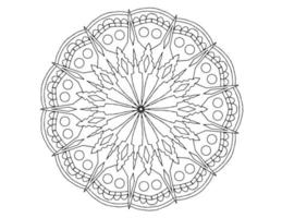 arte mandala, blanco y negro, diseño real, arte de la página para colorear, vintage vector