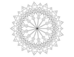 arte mandala, blanco y negro, diseño real, arte de la página para colorear, vintage vector