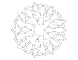 mandala art, black and white, royal design, coloring page art, vintage vector