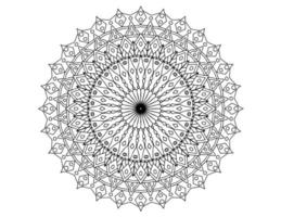 mandala art design black and white, royal, vintage vector