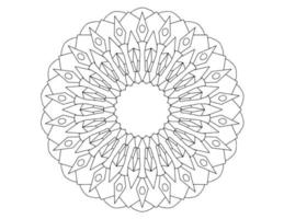 arte mandala, blanco y negro, diseño real, arte de la página para colorear, vintage vector