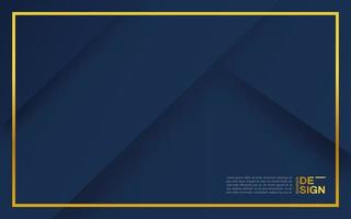 Luxury dark blue background. Modern dark navy blue and gold banner background. vector