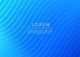 Blue curved wavy curtain backgroung and texure. Minimal scecne studo room. vector