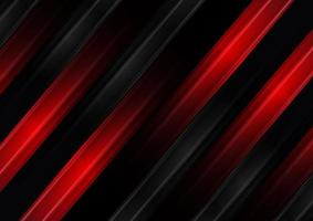 Abstract red and grey gradient geometric diagonal overlapping on black background with copy space for text. vector