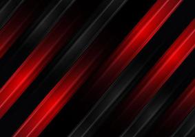 Abstract red and grey gradient geometric diagonal overlapping on black background with copy space for text. vector