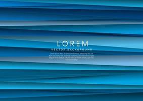 Fondo de capas de triángulos degradado azul horizontal abstracto. estilo minimalista. vector