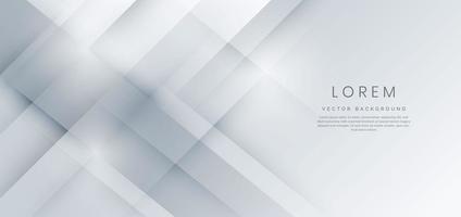 Abstract modern white and grey gradient geometric diagonal background. vector