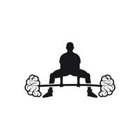 brain lifting gym logo free vector