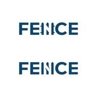 fence logo design word mark typography free vector