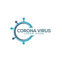 corona virus logo design template free vector