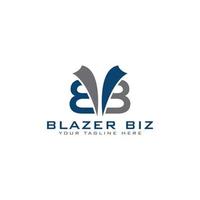 blazer biz branding letra b logo vector gratis