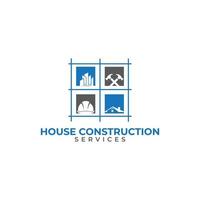 vector gratis de plantilla de logotipo de servicios de construcción de viviendas