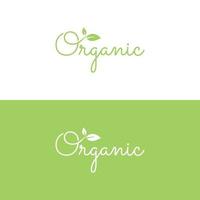 Organic wordmark logo free vector
