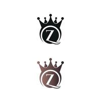luxury crown letter mark Z letter logo vector template