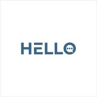 hello logo wordmark lettering design free vector