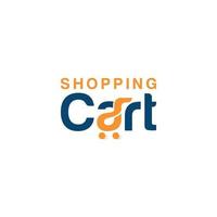 shopping cart logo word mark free vector