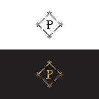 luxury letter mark P Logo design vector template