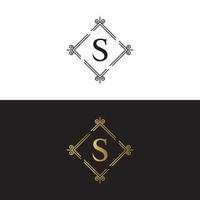 luxury letter mark S Logo design vector template