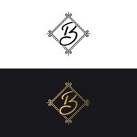 Luxury letter B logo mark free vector