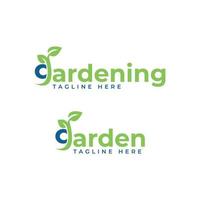 gardening logo word mark typography design vector