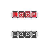 loop logo wordmark design free vector