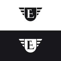 Plantilla de vector de diseño de logotipo premium elite letter mark e