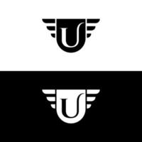 Plantilla de vector de diseño de logotipo premium elite letter mark u