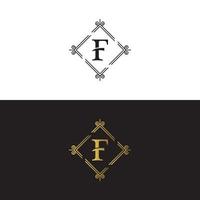 luxury letter mark F Logo design vector template