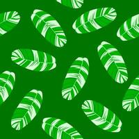 spotted banana leaf background with green background vector