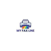 plantilla de primium de vector de diseño de logotipo de fax