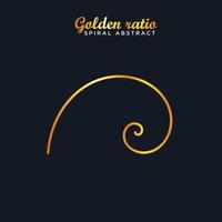 Golden ratio spiral abstract vector