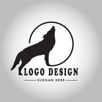 diseño de logotipo de lobo vector