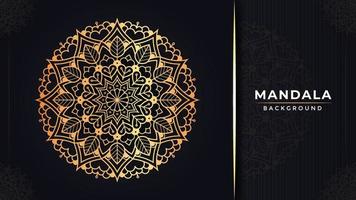 Diseño de fondo de mandala de lujo con decoración de estilo islámico árabe de color dorado. vector