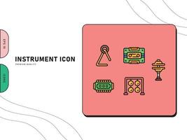 Music Instrument Icon Outlined Free Vector