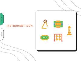 Music Instrument Equipment Icons Vector Pro Vector