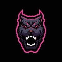 angry bulldog mascot logo vector