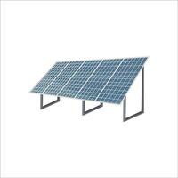 bateria solar. fuente alternativa de electricidad. vector