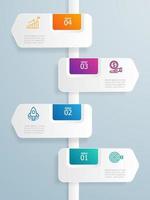 abstract vertical timeline infographic element vector